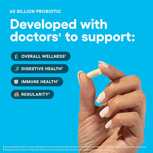 60 Billion Probiotic - Supports Constipation, Diarrhea, Gas & Bloating